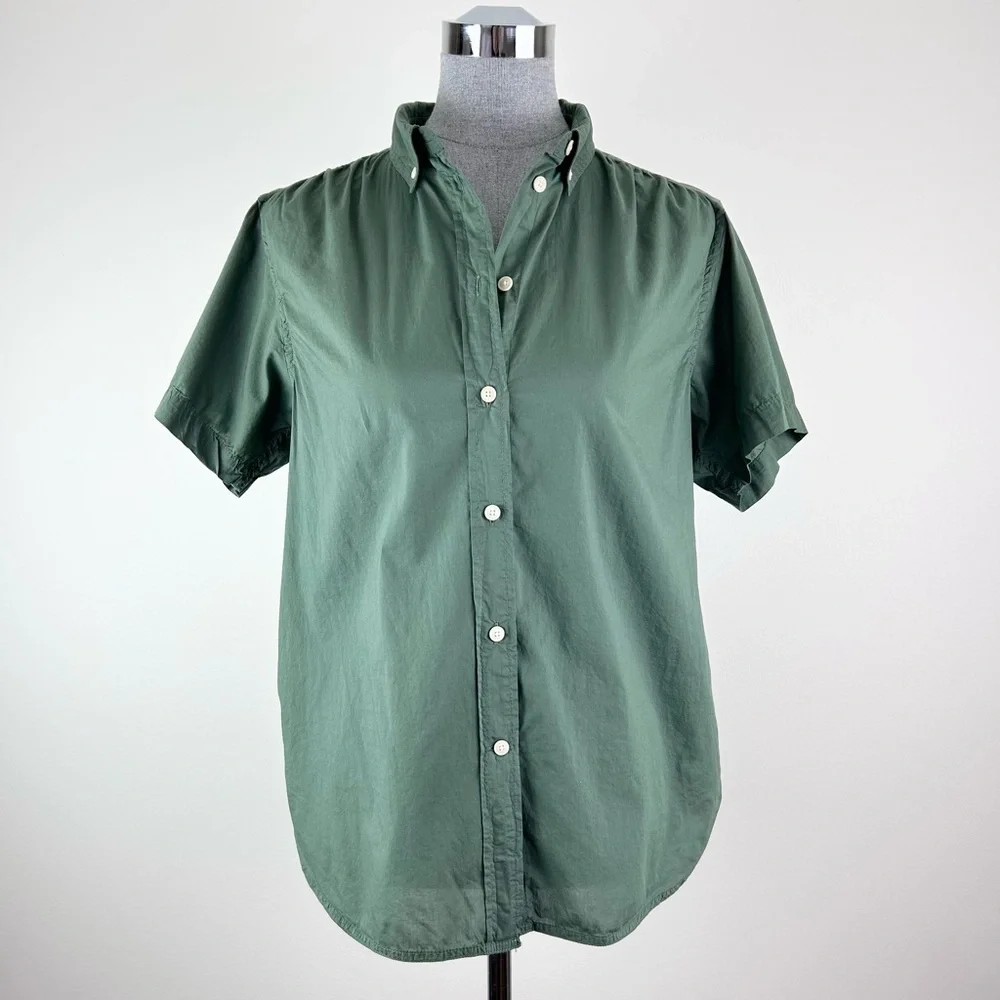 J. Crew Classic Green Short‎ Sleeve Shirt